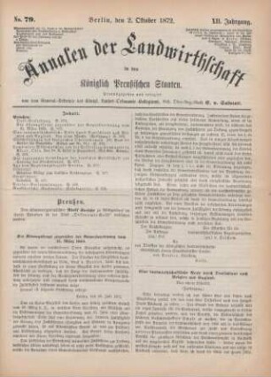 No. 79. Berlin, den 2. Oktober 1872. XII. Jahrgang.