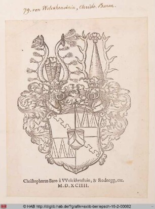 Wappen des Christof von Wolckenstein-Rodnegg