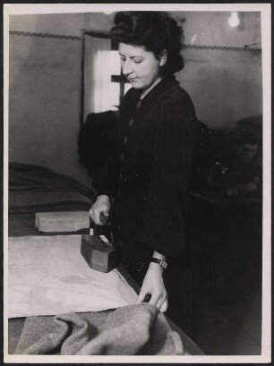 Frau beim Bügeln