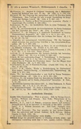 Bibliotheca theologica : oder vierteljährliche systematische Bibliographie aller auf dem Gebiete der (wissenschaftlichen) evangelischen Theologie in Deutschland u. d. Auslande neu erschienenen Schriften und wichtigen Zeitschriften-Aufsätze. 42. 1889