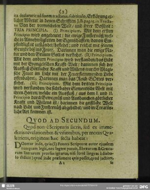 Quod Ad Secundum. Quod non è Scripturis sacris, sed ex immediatis revelationibus & visionibus, ...