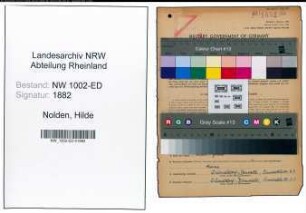 Entnazifizierung Hilde Nolden, geb. 08.01.1921 (Lehrerin)