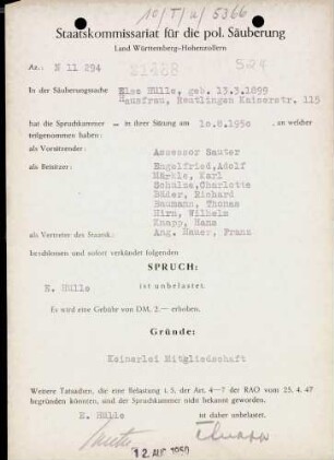 Hülle, Else