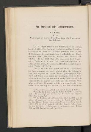 Zur Bracteatenkunde Süddeutschlands
