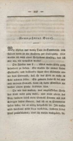 Neunzehnter Brief