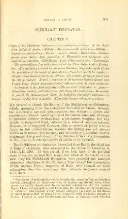 Chapter V. Origin of the Shékhâvati federation ...