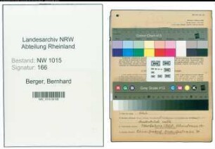 Entnazifizierung Bernhard Berger , geb. 02.01.1910 (Schuhmacher)