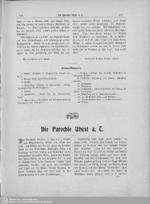 Die Parochie Uhyst a. T.