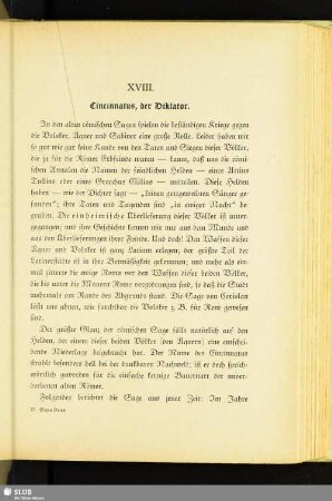 XVIII. Cincinnatus, der Diktator