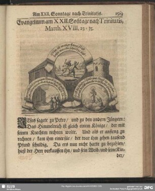 Evangelium am XXII. Son[n]tage nach Trinitatis, , Matth. XVIII. 23. – 35.