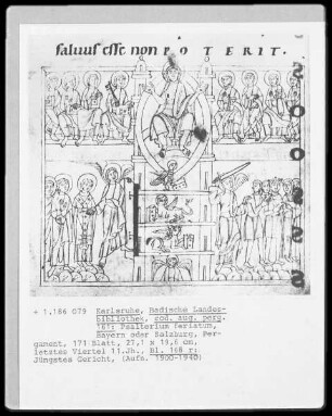 Psalterium feratium — Das jüngste Gericht, Folio 168recto
