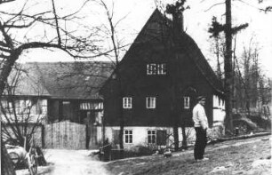 Nossen-Deutschenbora. Klotzmühle mit Franz Müller, Repro