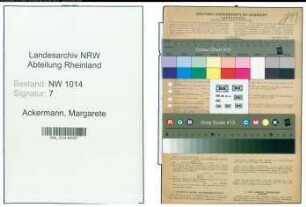 Entnazifizierung Margarete Ackermann , geb. 27.07.1904 ()