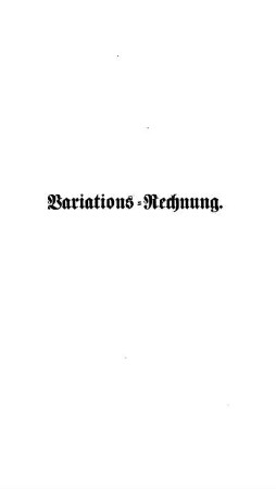 Variations-Rechnung.