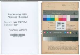 Entnazifizierung Wilhelm Neuhaus , geb. 19.09.1893 (Landwirt)