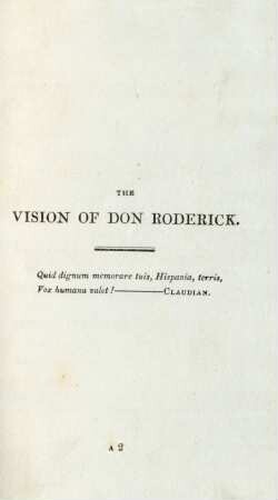 The vision of Don Roderick