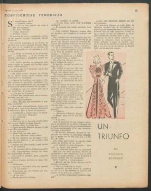 Confidencias femeninas : Un triunfo