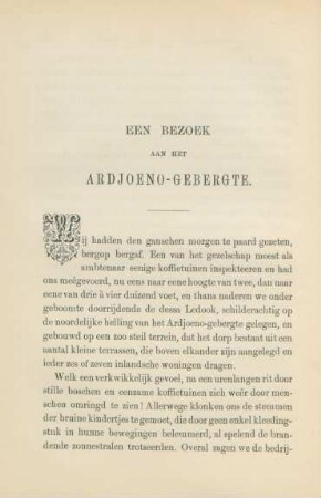 Een bezoek aan het Ardjoeno-gebergte