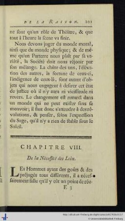 Chap. VIII. De la Necessité des Loix.