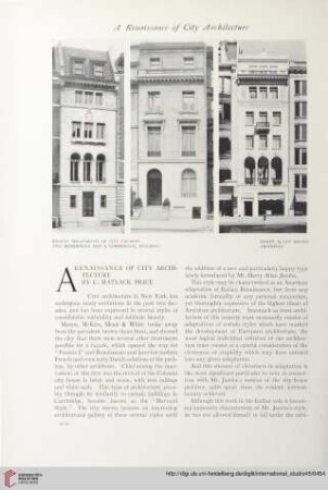 A renaissance of city architecture