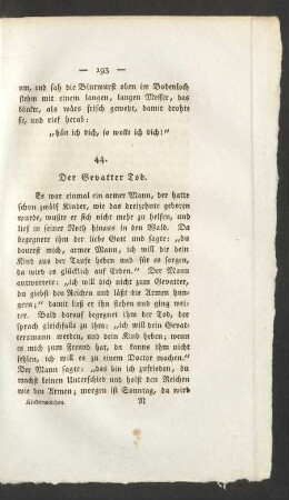 44. Der Gevatter Tod.