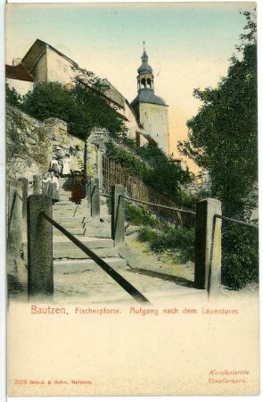 Bautzen. Fischerpforte, Aufgang zum Lauenturm
