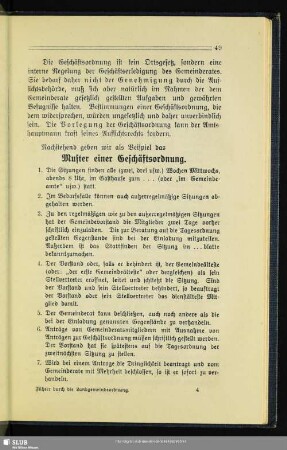 Muster einer Geschäftsordnung