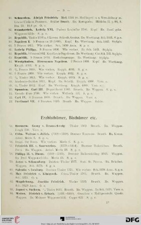 Erzbisthümer, Bisthümer etc. (Nr. 74-195)