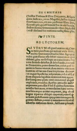 Ad Lectorem.