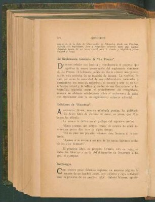 El Suplemento Literario de "La Prensa"