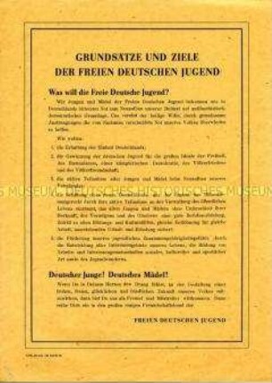 Programmatisches Flugblatt der FDJ