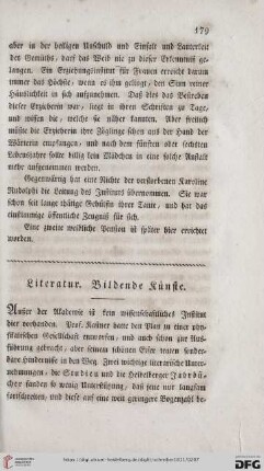 Literatur. Bildende Künste