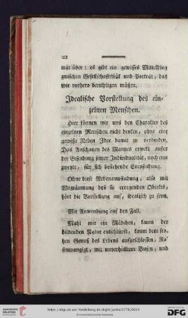 Idealische Vorstellung des einzelnen Menschen