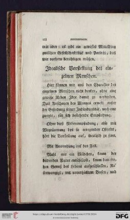 Idealische Vorstellung des einzelnen Menschen
