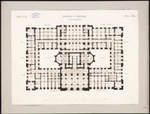 Rathaus, Hamburg: Grundriss Zwischengeschoss 1:200