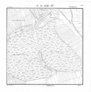 Kartenblatt NO XXIII 76 Stand 1830