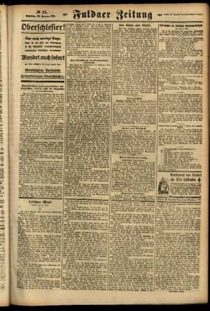 Zweite Ausgabe vom Samstag, den 29. Januar 1921.