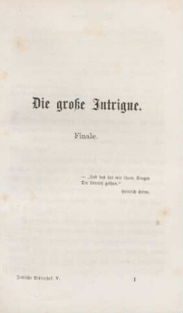 Die große Intrigue