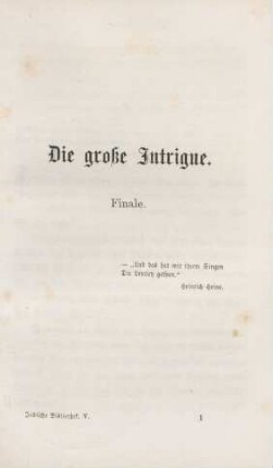 Die große Intrigue
