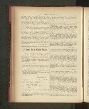 Le Succés de la Mission Lenfant.