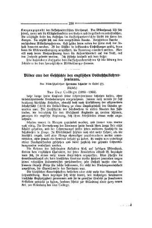 Bilder aus der Geschichtes des englischen Volksschullehrerseminars : (Schluß)