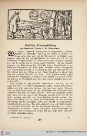 30: Sachliche Staatsgestaltung : als Deutschlands Parole für die Völkerzukunft