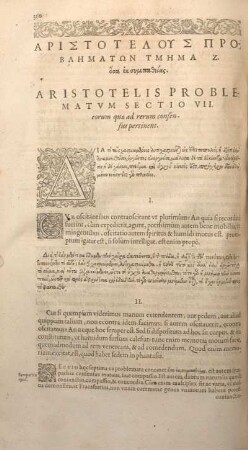 Aristotelis Problematvm Sectio VII.