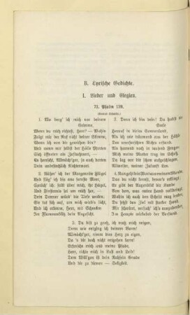 I. Lieder und Elegien