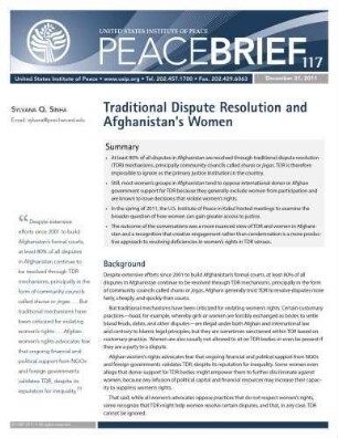 Traditional dispute resolution and Afghanistan's women