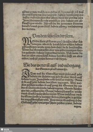 wie das wetter in[n] auff und nidergang der Sonnen zu erkennen sey