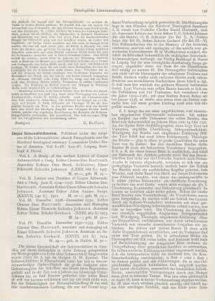 135-138 [Rezension] Corpus Schwenckfeldianorum. Published under the auspices of the Schwenckfelder church Pennsylvania and the Hartford theological seminary Connecticut United States of America. Vol. I - IV
