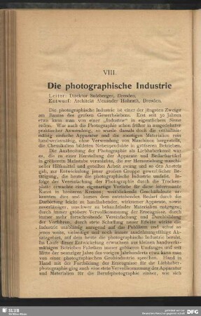 Die photographische Industrie