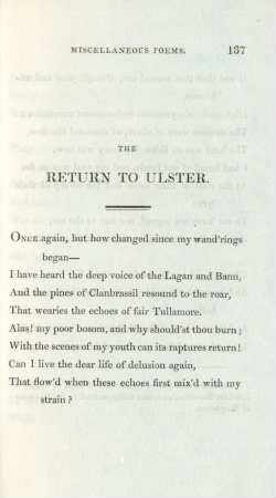 The return to Ulster