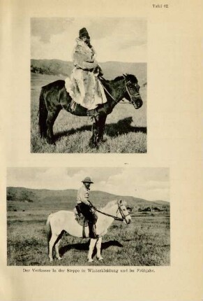 Tafel 62. Der Verfasser in der Steppe in Winterkleidung und im Frühjahr